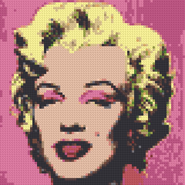 Marilyn Monroe - Andy Warhol en mosaïque de briques